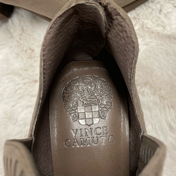 Vince Camuto Boots French Taupe Suede Leather Fileana - Womens Size 6.5M - Picture 3 of 13